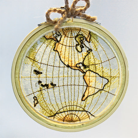 Antique Globe - Western Hemisphere (Organza)