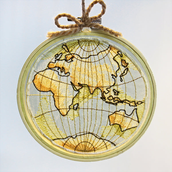 Antique Globe - Eastern Hemisphere (Organza)