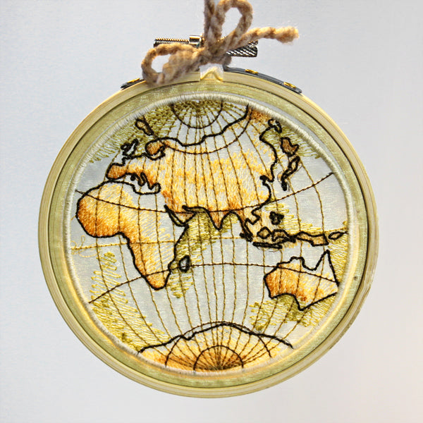 Antique Globe - Eastern Hemisphere (Organza)