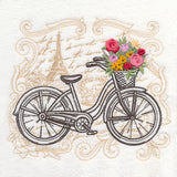 Parisian Bicycle with Flowers