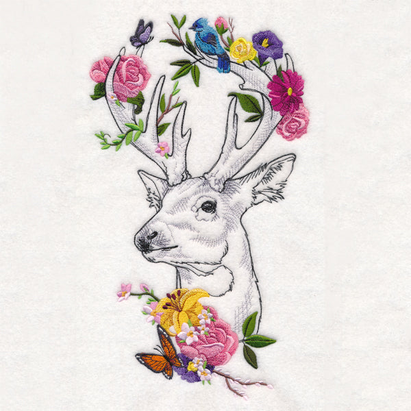 Floral Deer Portrait
