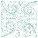 Fern Pattern Quilting Square (Double Run)