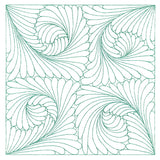 Fern Pattern Quilting Square (Double Run)