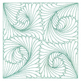 Fern Pattern Quilting Square (Double Run)