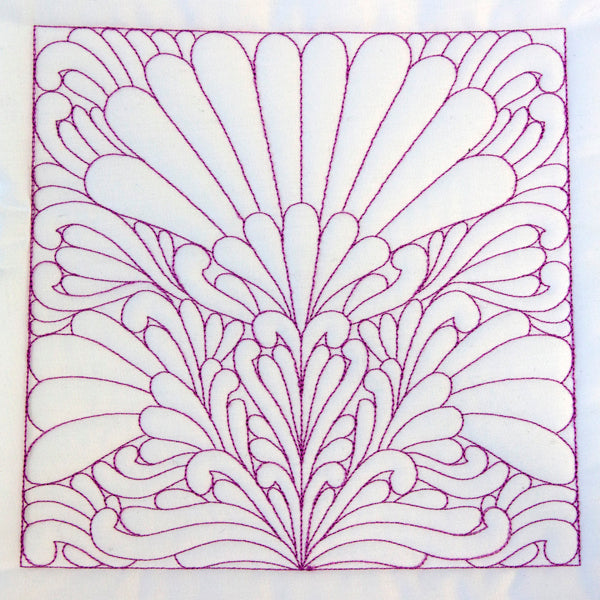 Flower Pattern Quilting Square (Double Run)