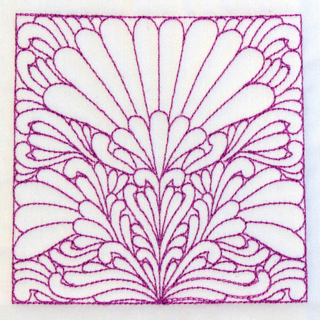 Flower Pattern Quilting Square (Double Run)