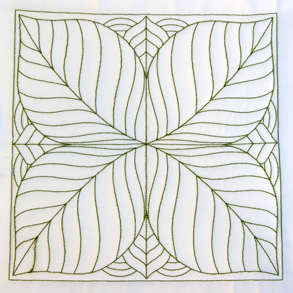 Leaf Pattern Quilting Square (Double Run)