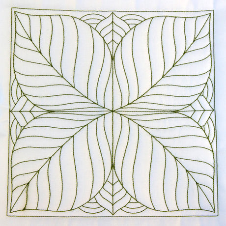 Leaf Pattern Quilting Square (Double Run)
