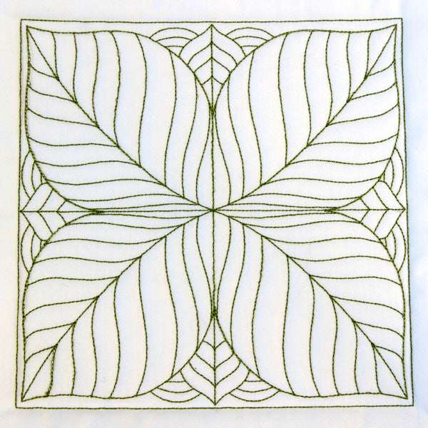 Leaf Pattern Quilting Square (Double Run)
