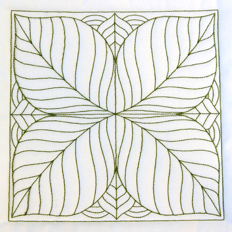 Leaf Pattern Quilting Square (Double Run)