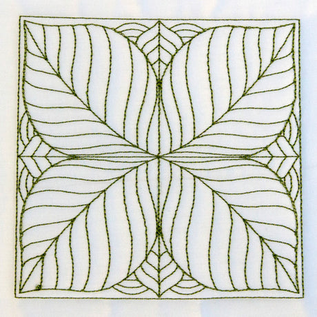 Leaf Pattern Quilting Square (Double Run)