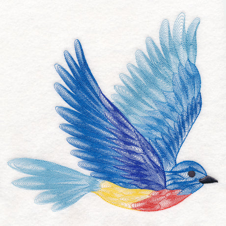 Soft Spirals Bluebird