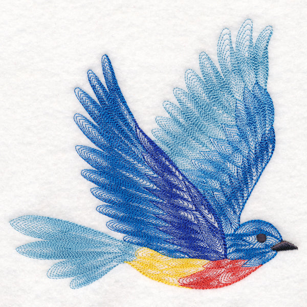 Soft Spirals Bluebird