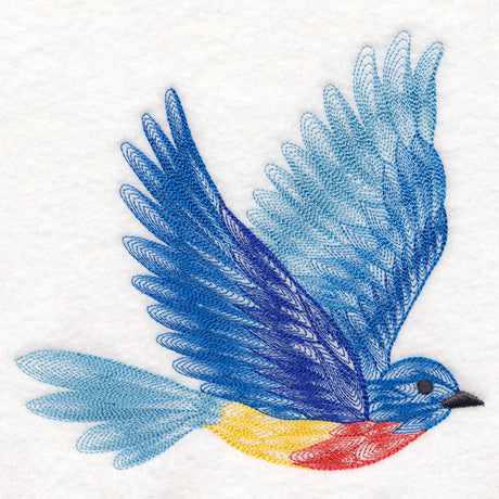 Soft Spirals Bluebird