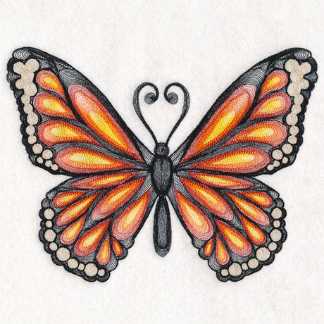 Soft Spirals Monarch Butterfly