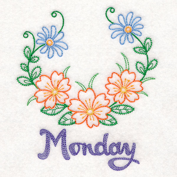 Floral Laurels - Monday (Vintage)