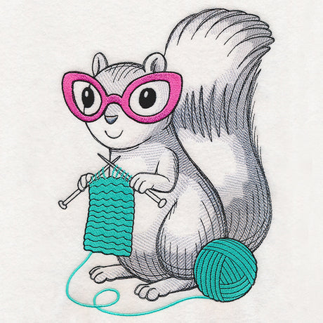 Chic Knitting Squirrel