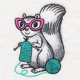 Chic Knitting Squirrel