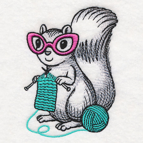 Chic Knitting Squirrel