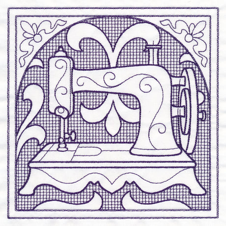 Sewing Machine Square (Trapunto)