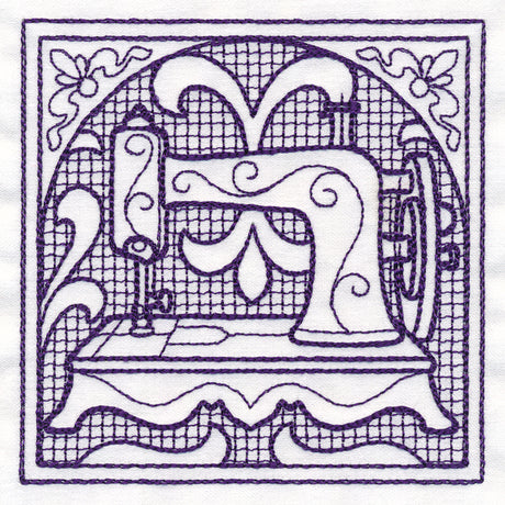 Sewing Machine Square (Trapunto)