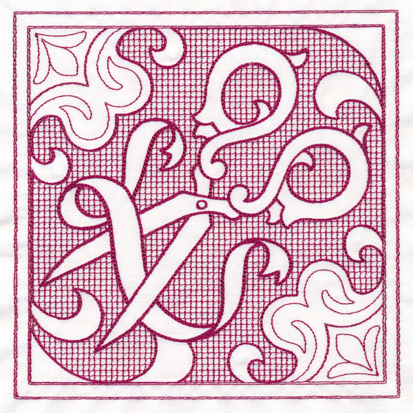 Scissors Square (Trapunto)