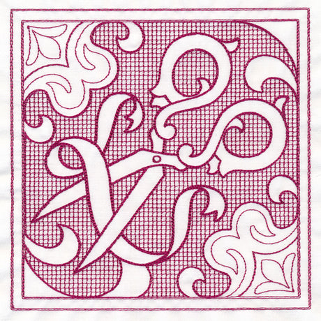 Scissors Square (Trapunto)