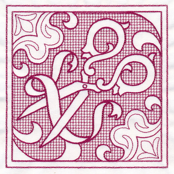 Scissors Square (Trapunto)