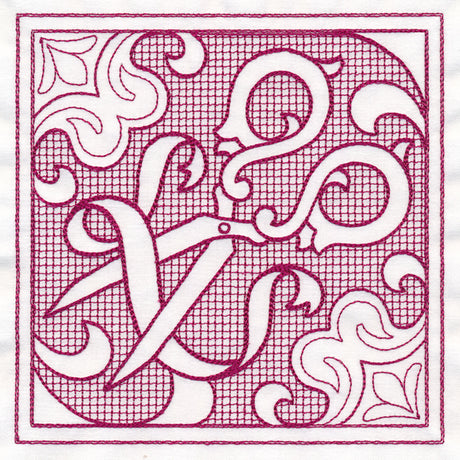 Scissors Square (Trapunto)