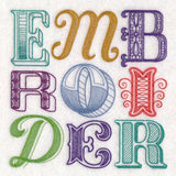 Embroider Typography Square