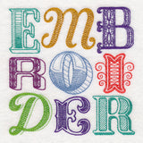 Embroider Typography Square