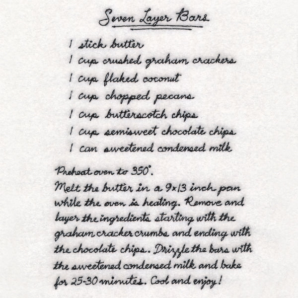 Seven Layer Bars Recipe