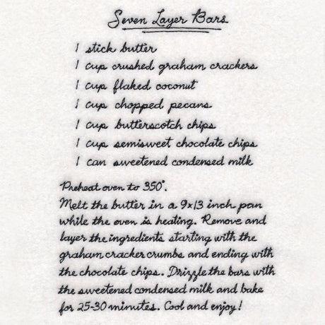 Seven Layer Bars Recipe