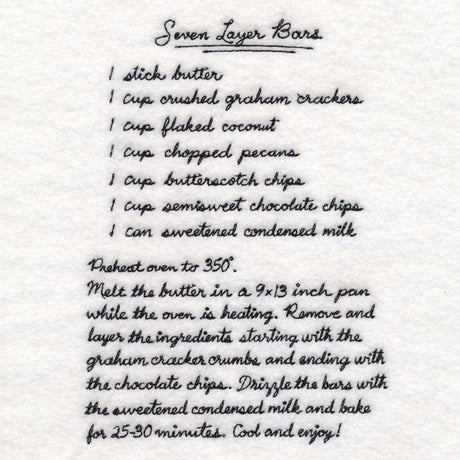 Seven Layer Bars Recipe