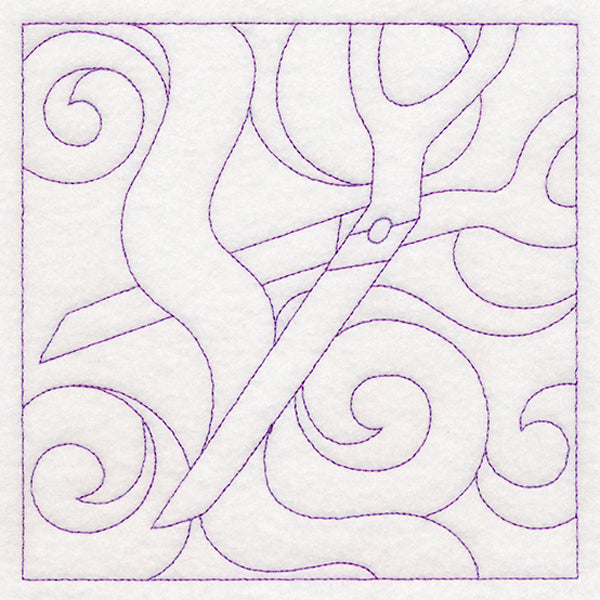 Crafty Quilting - Scissors (Double Run)