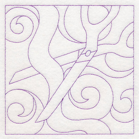 Crafty Quilting - Scissors (Double Run)