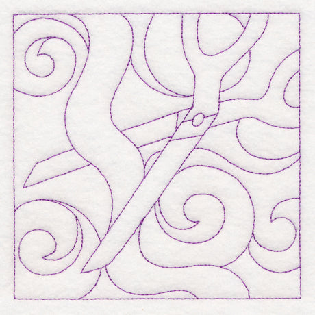 Crafty Quilting - Scissors (Double Run)