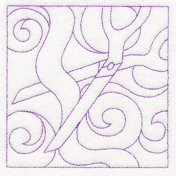 Crafty Quilting - Scissors (Double Run)