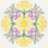 Fancy Floral Medallion - Daffodil