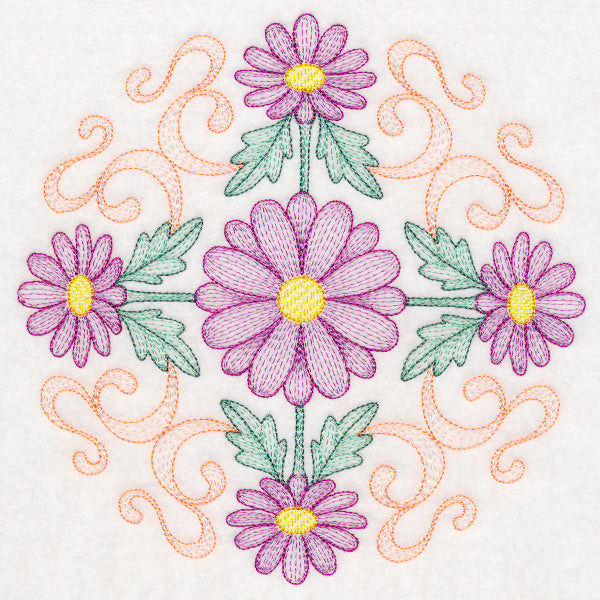 Fancy Floral Medallion - Daisy