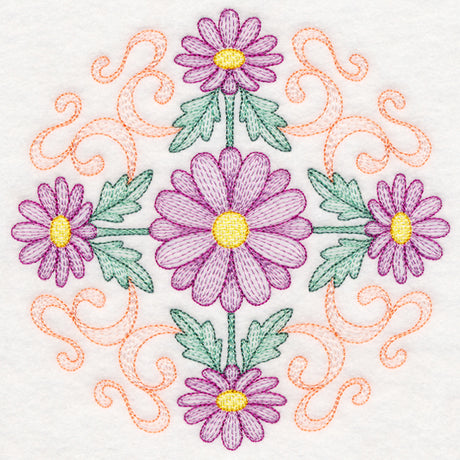 Fancy Floral Medallion - Daisy