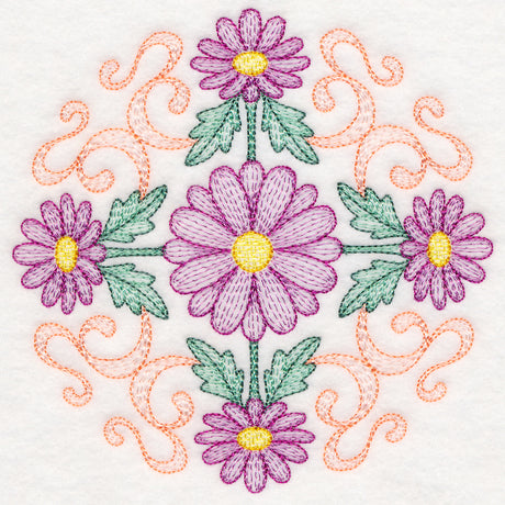 Fancy Floral Medallion - Daisy