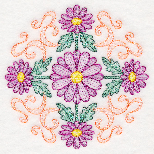Fancy Floral Medallion - Daisy