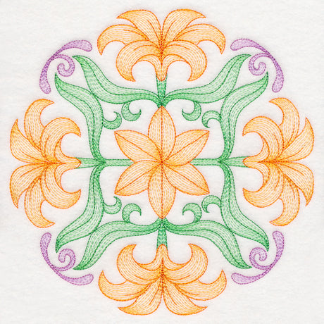 Fancy Floral Medallion - Lily