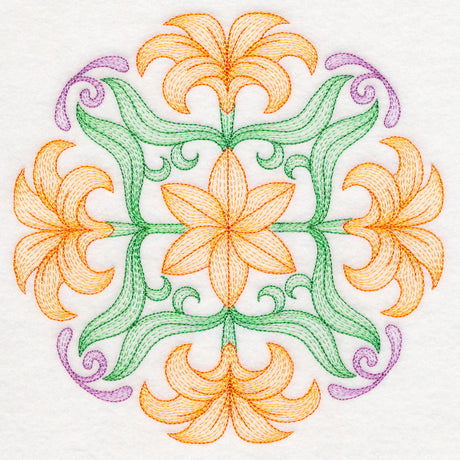 Fancy Floral Medallion - Lily