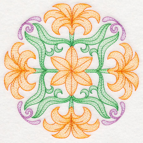 Fancy Floral Medallion - Lily