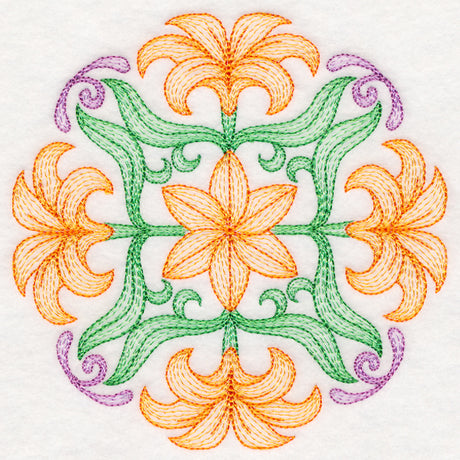 Fancy Floral Medallion - Lily