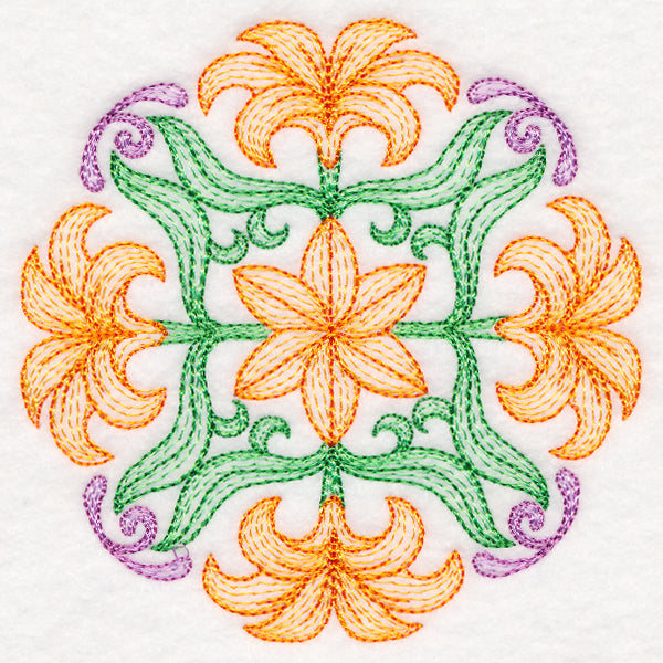 Fancy Floral Medallion - Lily