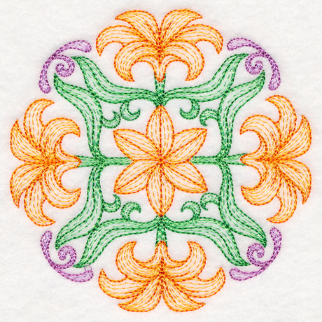 Fancy Floral Medallion - Lily
