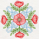 Fancy Floral Medallion - Poppy